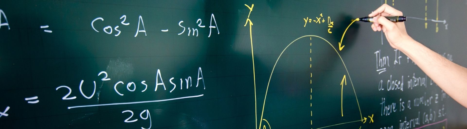 green chalkboard with math equations