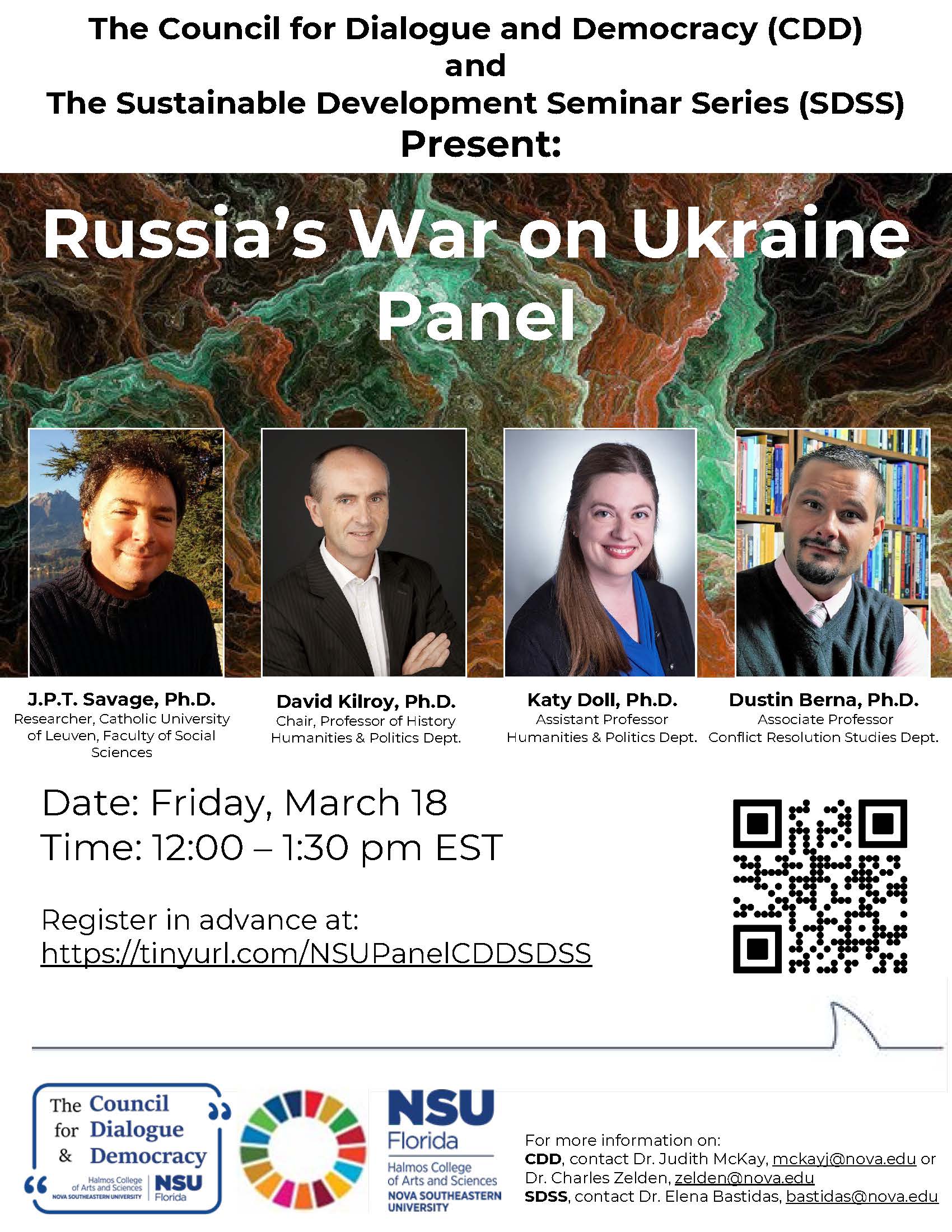flyer with photos of speakers and link to register for the webinar on March 18 at 12pm EST